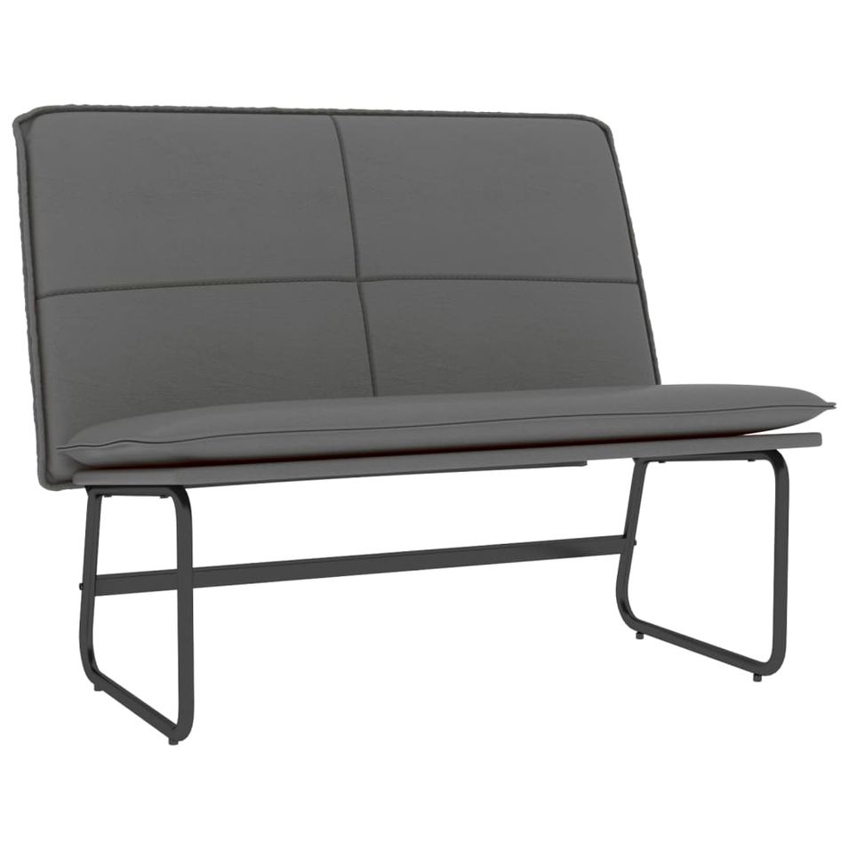 Banc Gris 100x75x76 cm Similicuir - Photo n°1