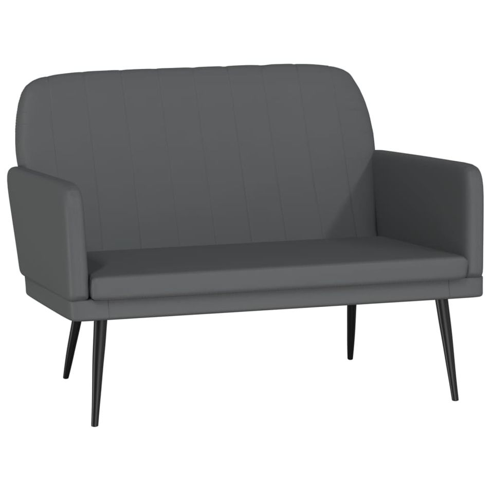 Banc Gris 107x80x81 cm Similicuir - Photo n°1