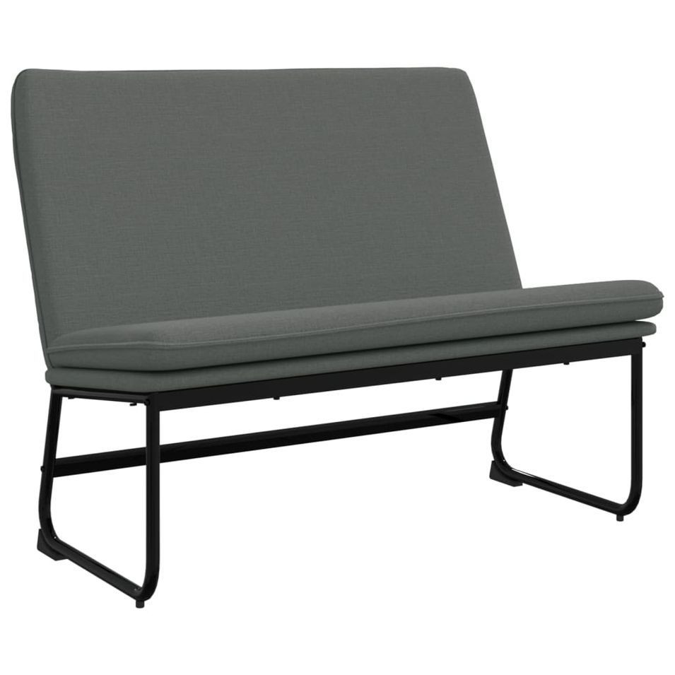 Banc Gris foncé 100x75x76 cm Tissu - Photo n°1