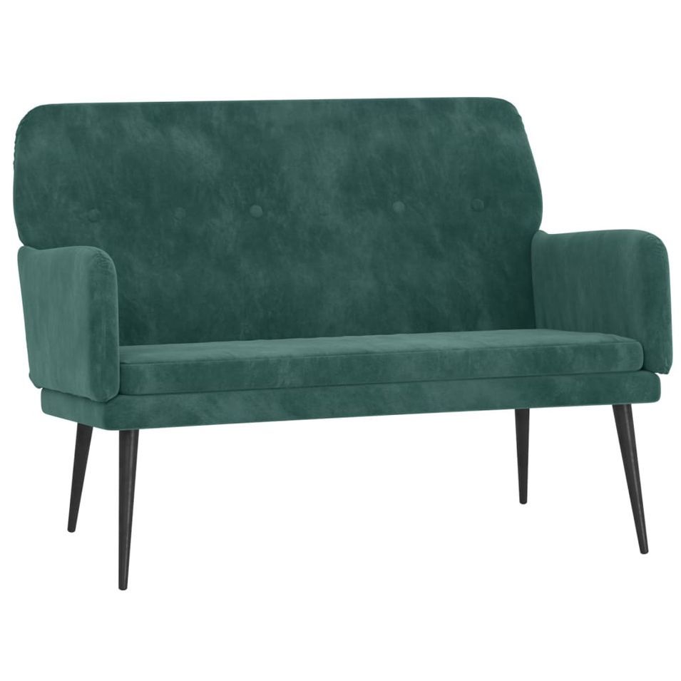 Banc Vert foncé 108x79x79 cm Velours - Photo n°1