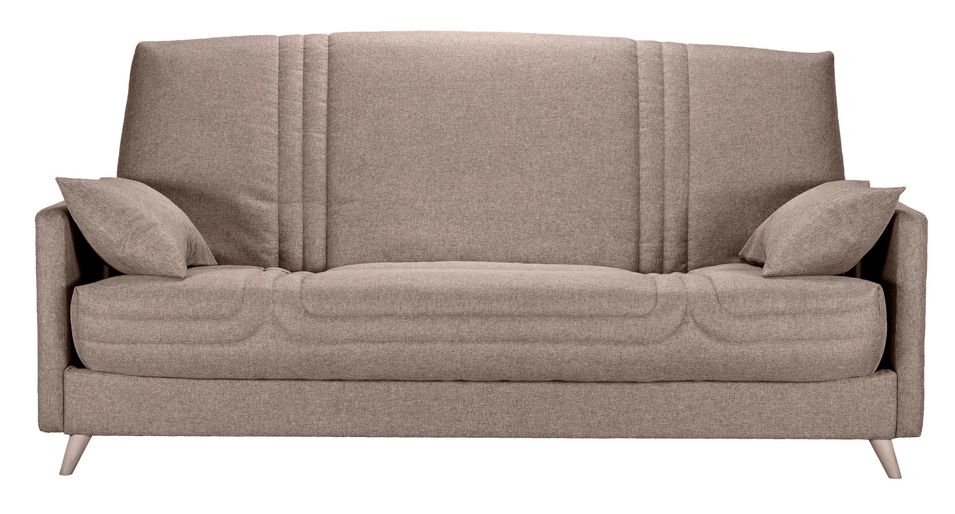 Banquette clic clac tissu 130x190 cm matelas Bultex 14 cm avec rangement Balia - Photo n°1