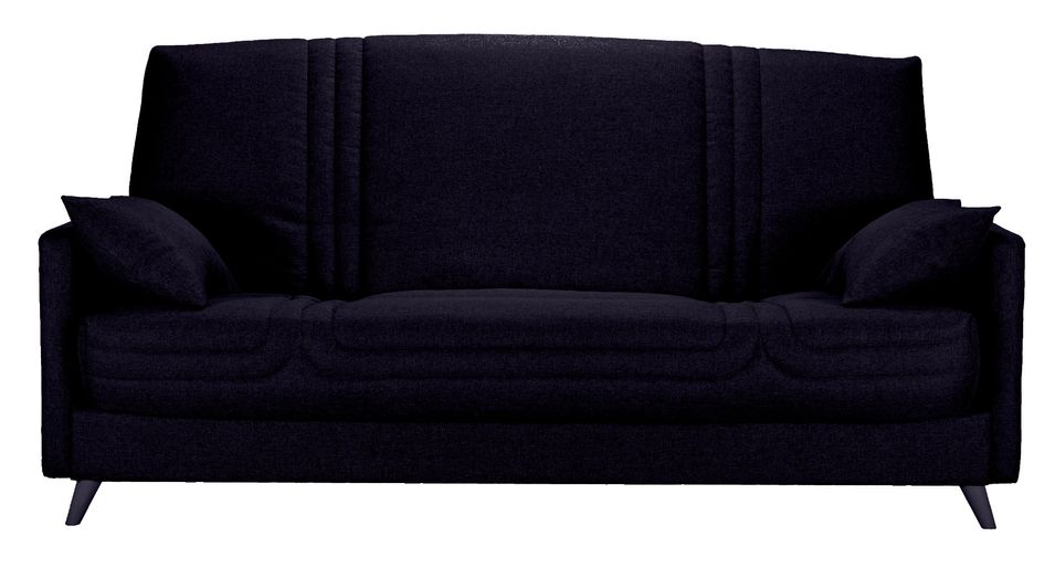 Banquette clic clac tissu 130x190 cm matelas Bultex 14 cm avec rangement Balia - Photo n°1