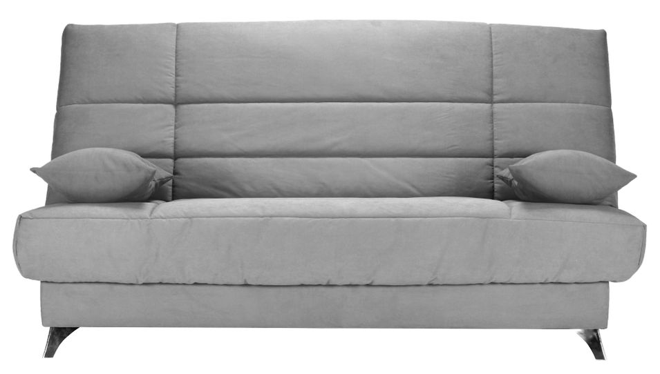 Banquette Clic-clac tissu 130x190 cm matelas Bultex 14 cm avec rangement Belax - Photo n°1
