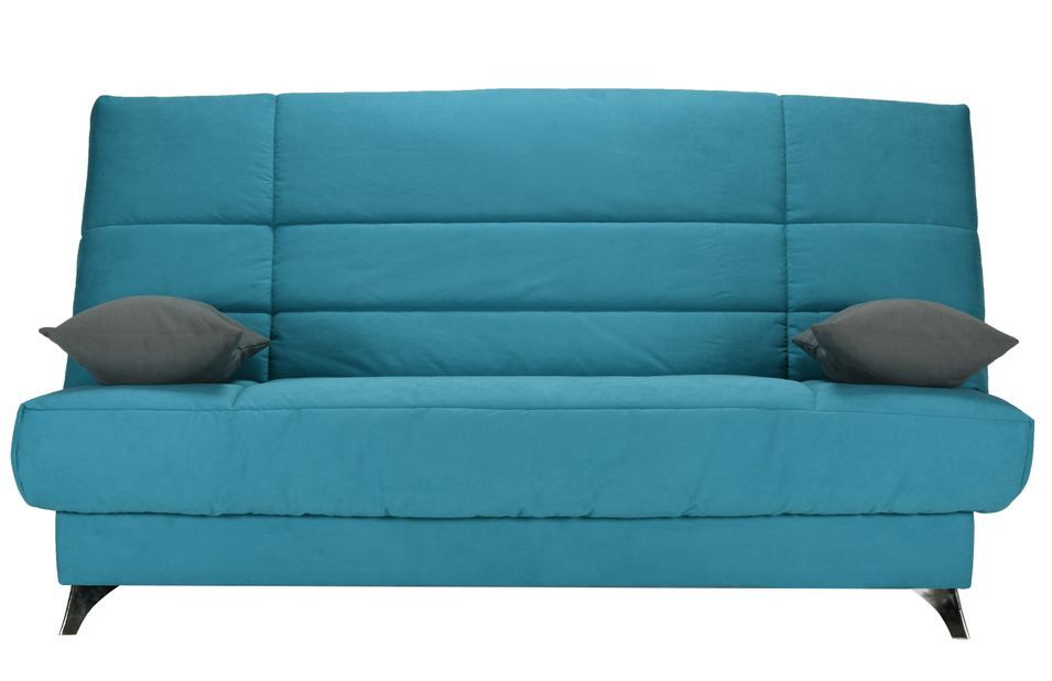 Banquette Clic-clac tissu 130x190 cm matelas Bultex 14 cm avec rangement Belax - Photo n°1