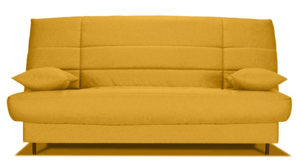 Banquette Clic-clac tissu 130x190 cm matelas Bultex 14 cm avec rangement Zéa - Photo n°1