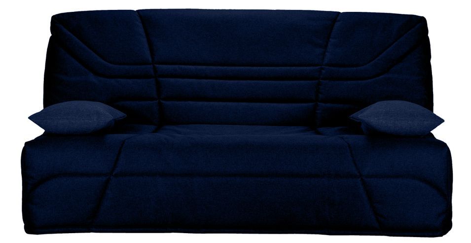 Banquette clic clac tissu 130x190 cm matelas Starbed 13 cm avec coffre de rangement Raka - Photo n°1