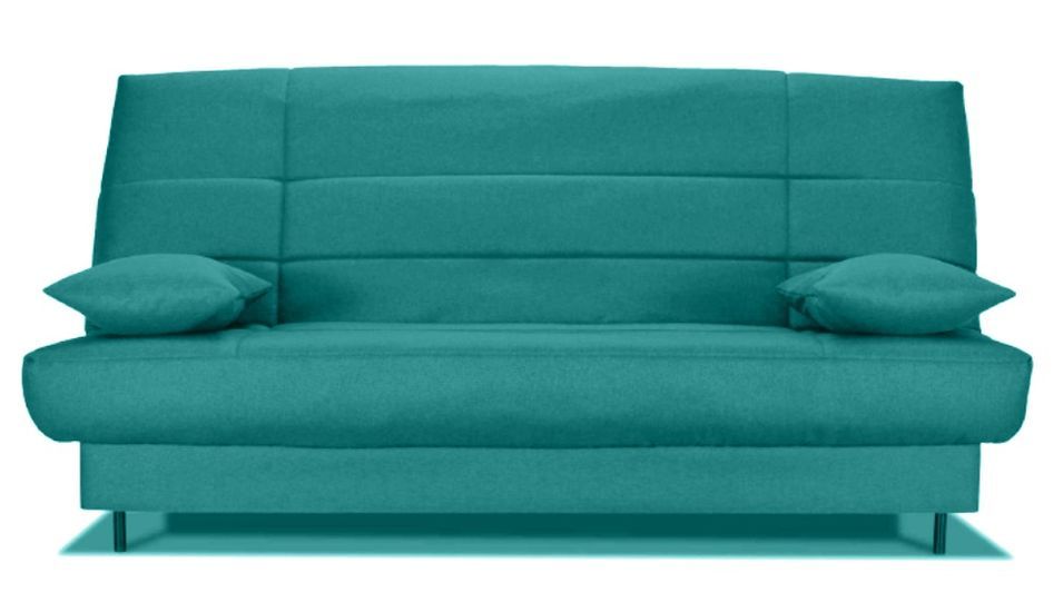 Banquette Clic-clac tissu 130x190 cm matelas Starflex 13 cm avec rangement Folken - Photo n°1