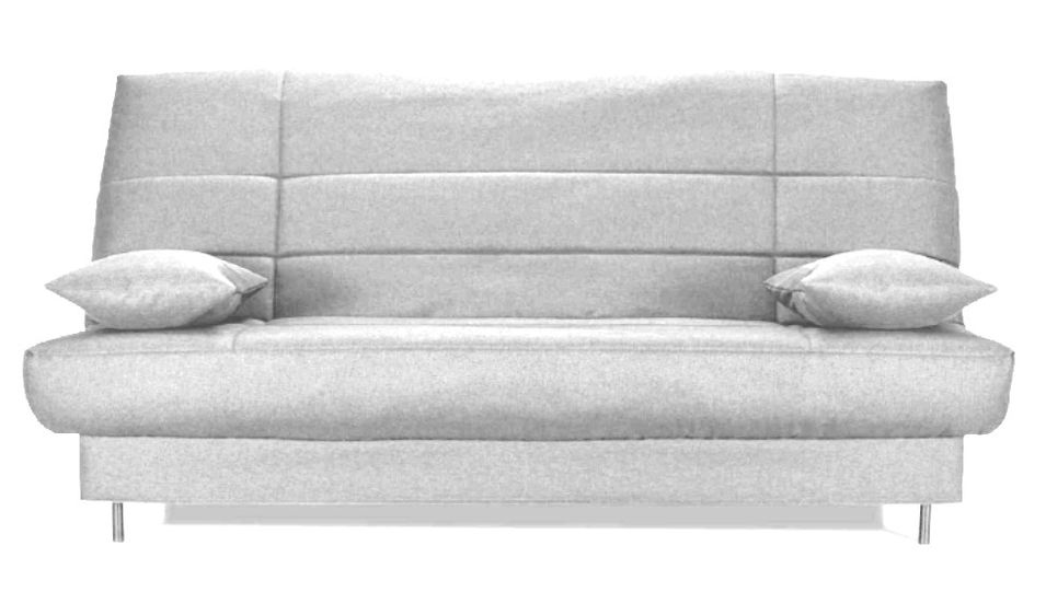 Banquette Clic-clac tissu 130x190 cm matelas Starflex 13 cm avec rangement Folken - Photo n°1