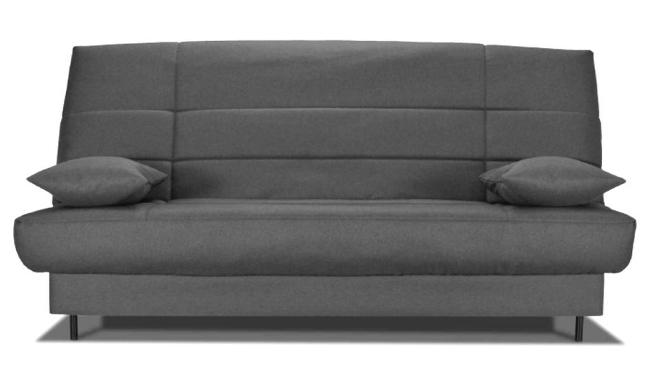 Banquette Clic-clac tissu 130x190 cm matelas Starflex 13 cm avec rangement Folken - Photo n°1