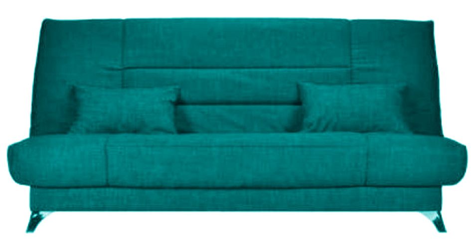 Banquette Clic-clac tissu 130x190 cm matelas Starflex 13 cm avec rangement Malax - Photo n°1