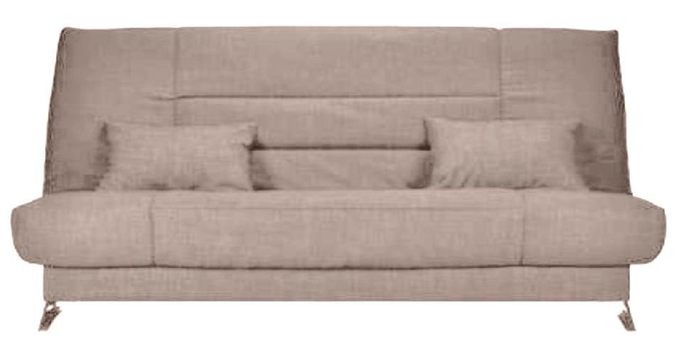 Banquette Clic-clac tissu 130x190 cm matelas Starflex 13 cm avec rangement Malax - Photo n°1