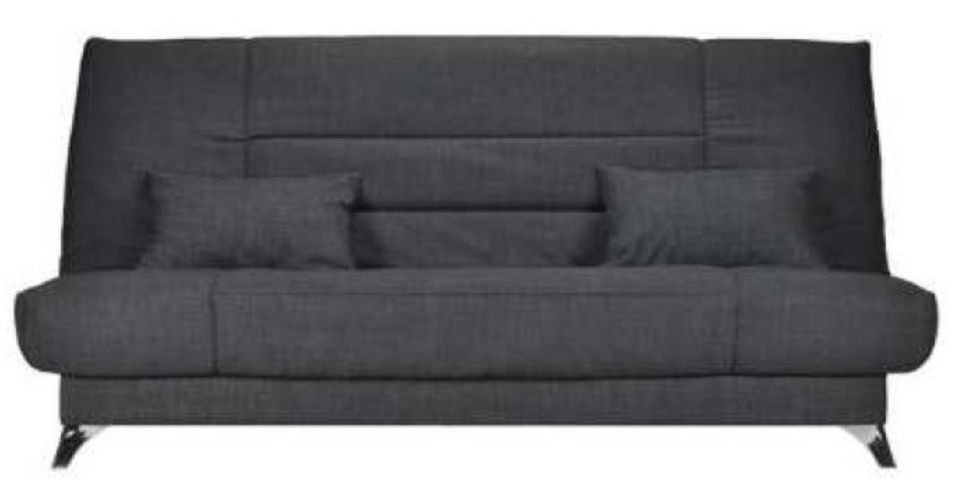 Banquette Clic-clac tissu 130x190 cm matelas Starflex 13 cm avec rangement Malax - Photo n°1