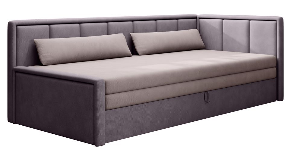 Banquette convertible 3 places FIGO en tissu – 214 cm - Photo n°1
