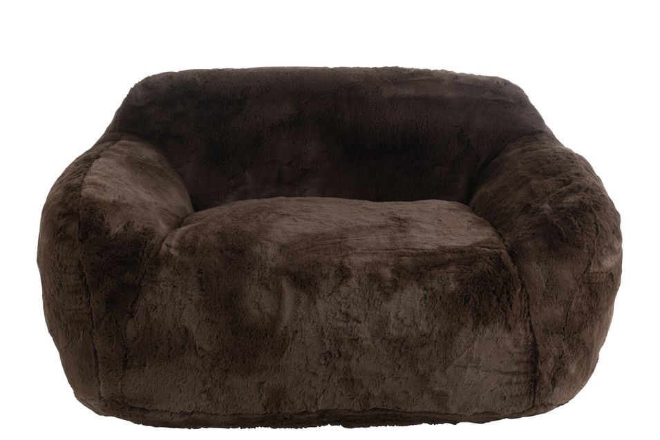 Banquette design KUTY 152 cm - Luxe et douceur avec effet peluche - Photo n°1