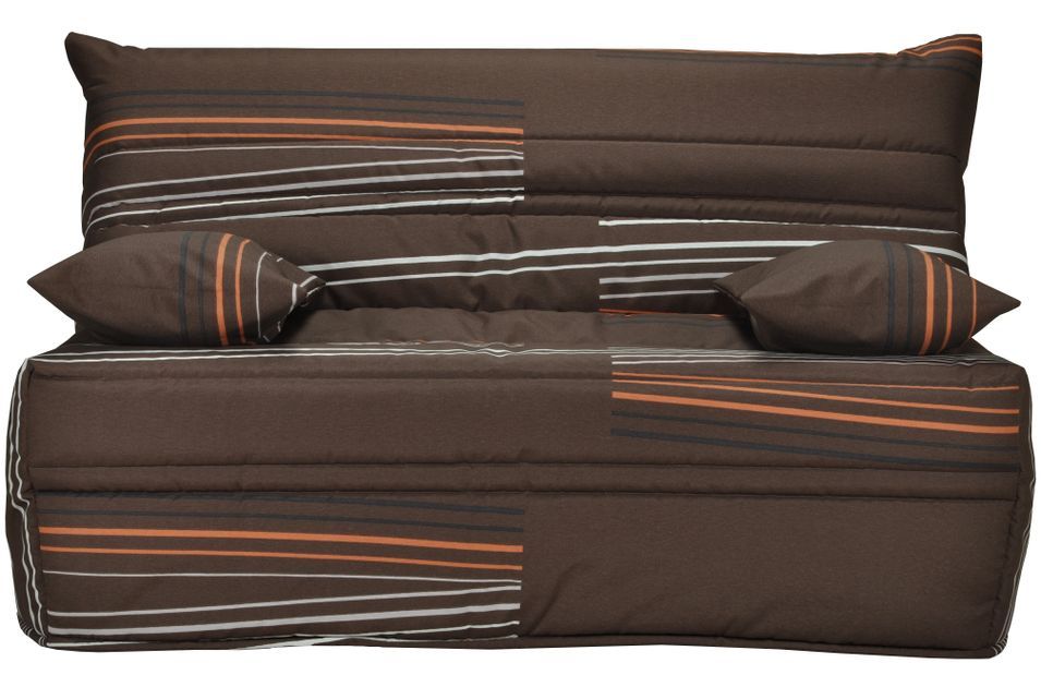 Banquette lit accordéon 2 places 140x190 cm design marron Optale - Photo n°1