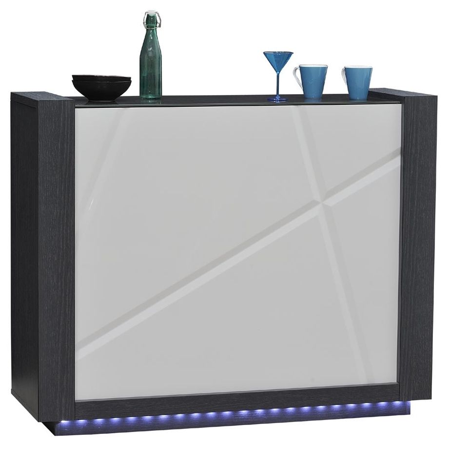 Bar laqué Blanc et Gris Kantz - Photo n°1