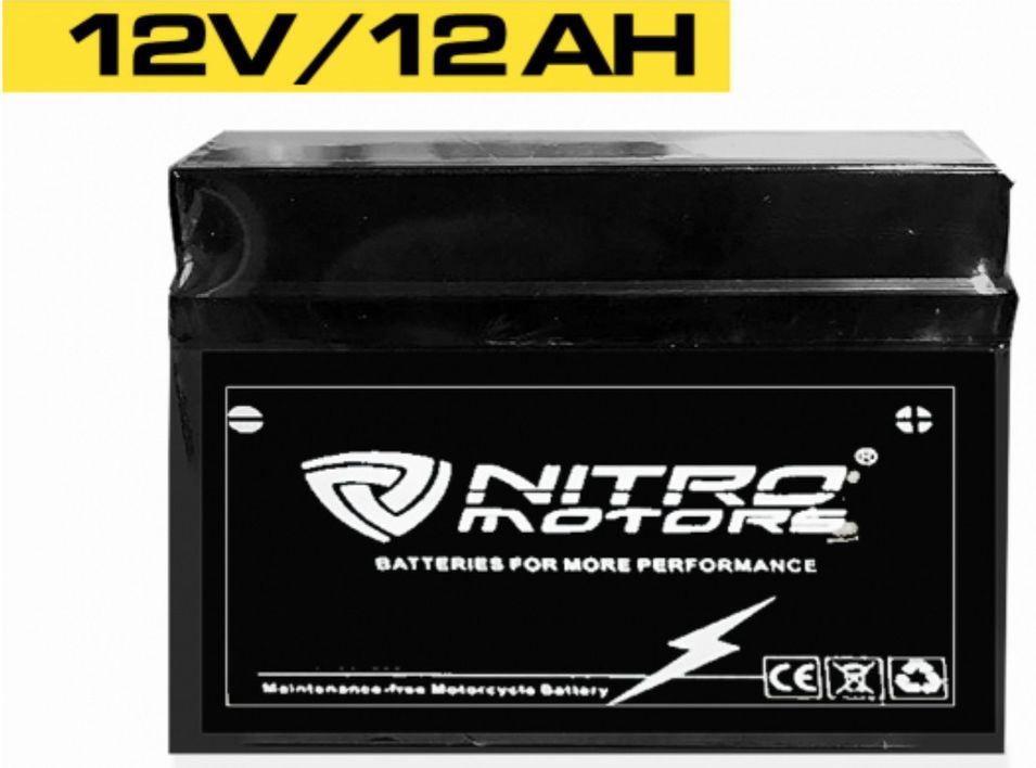 Batterie électrique plomb acide 12V/12AH Nitro - Photo n°1