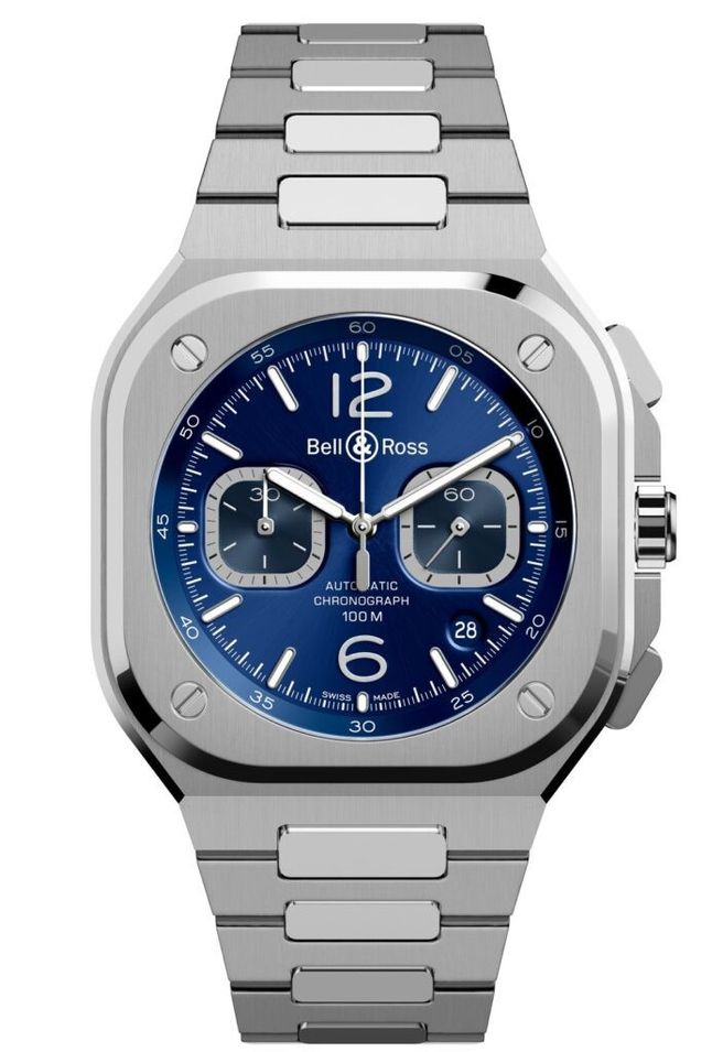 Bell & Ross Chrono Blu Steel/steel BR05C-BU-ST_SST - Photo n°1