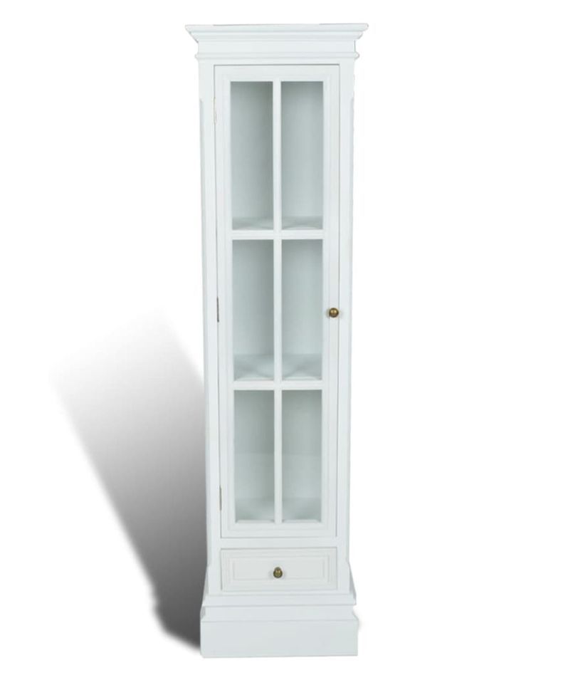 Bibliothèque 1 tiroir 1 porte vitrée bois blanc Chicco - Photo n°1