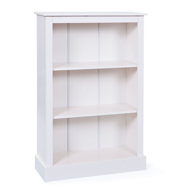 Bibliothèque 3 niveaux pin massif blanc Prince 79 cm - Photo n°1