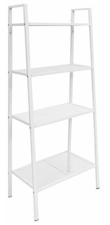 Bibliothèque 4 étagères métal blanc Henry - Photo n°1