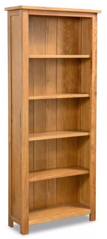 Bibliothèque 5 étagères chêne massif clair Candice - Photo n°1