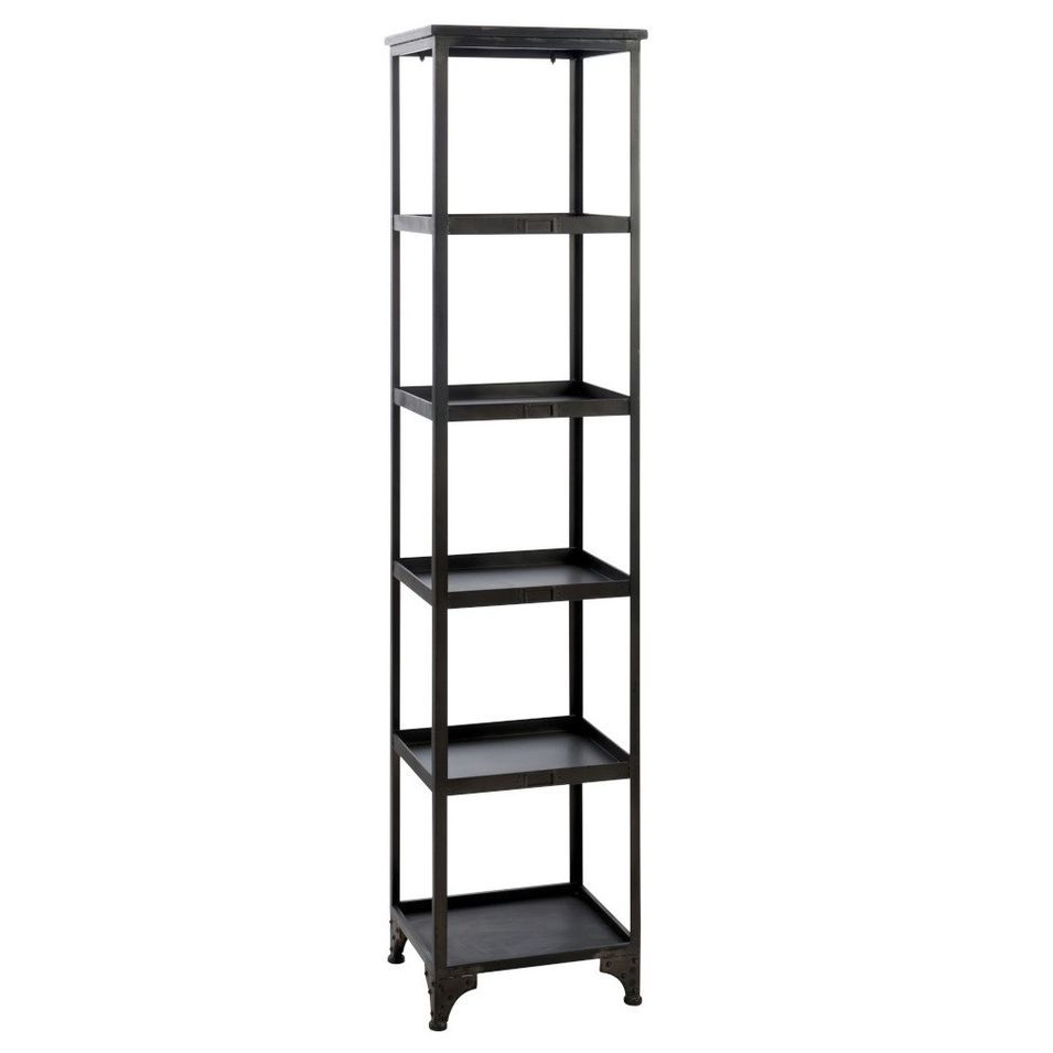 Bibliothèque 5 niveaux métal noir Verde - Photo n°1