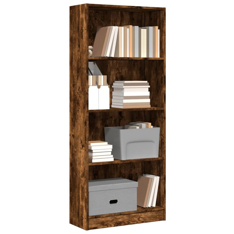 Bibliothèque en bois 4 niveaux L 60 x H 143 x P 24 cm - Collection Klazik - Photo n°1
