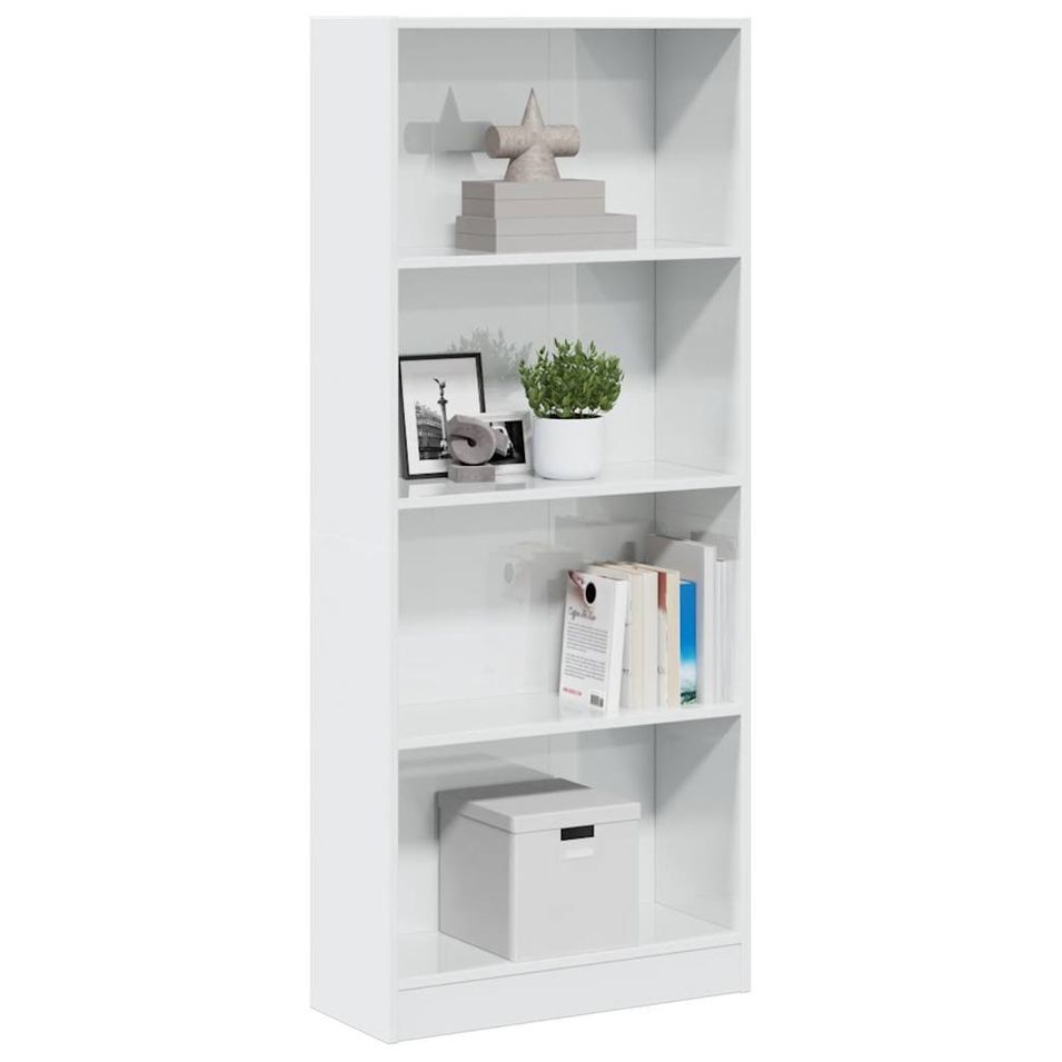 Bibliothèque en bois 4 niveaux L 60 x H 143 x P 24 cm - Collection Klazik - Photo n°1