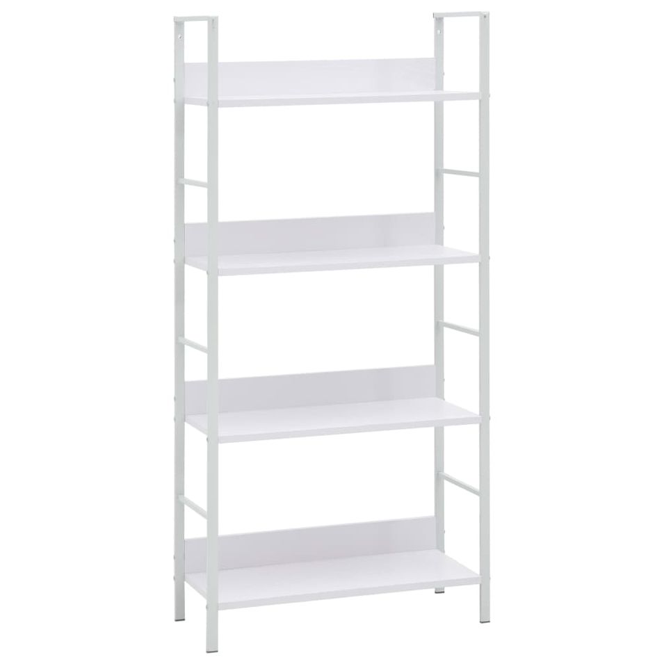 Bibliothèque à 4 niveaux Blanc 60x27,6x124,5 cm - Photo n°1