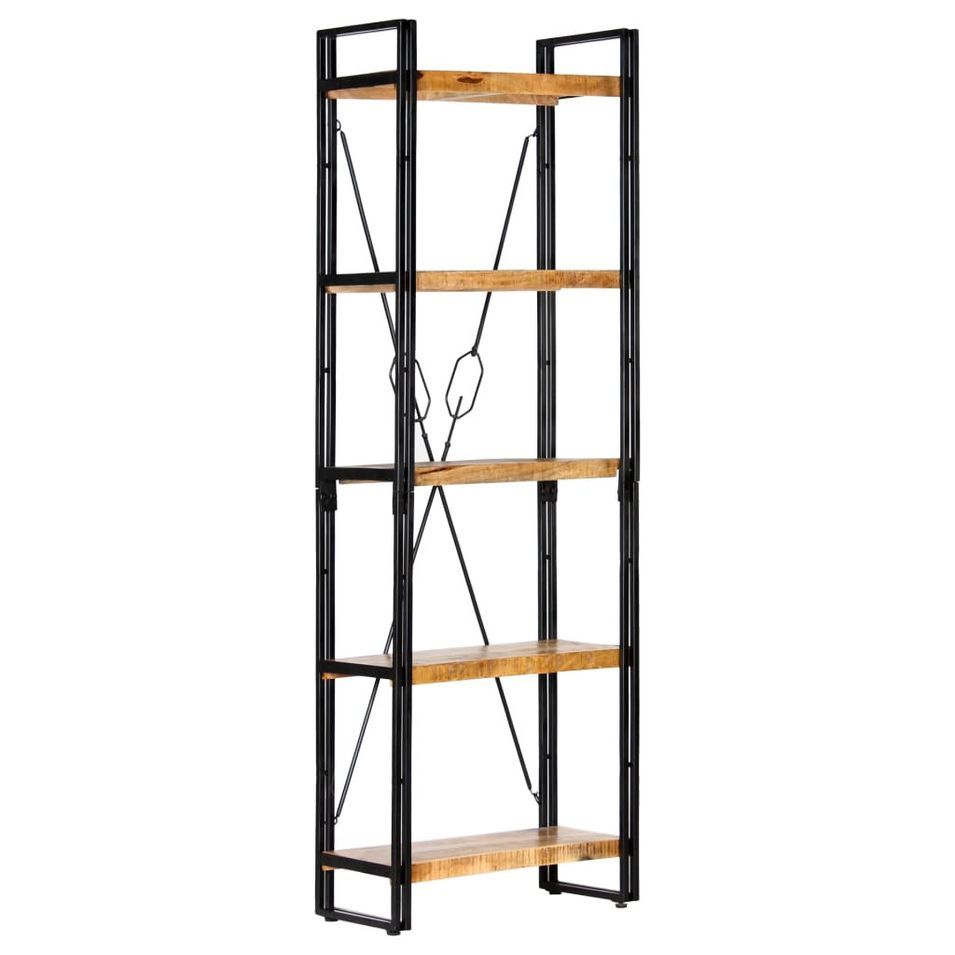 Bibliothèque à 5 niveaux 60x30x180 cm Bois de manguier solide - Photo n°1