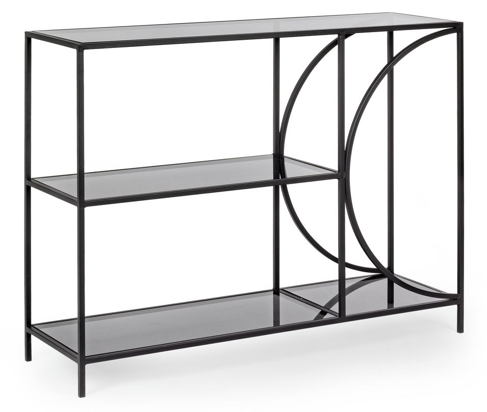 Bibliothèque acier noir 3 niveaux Kora L 102 cm - Photo n°1