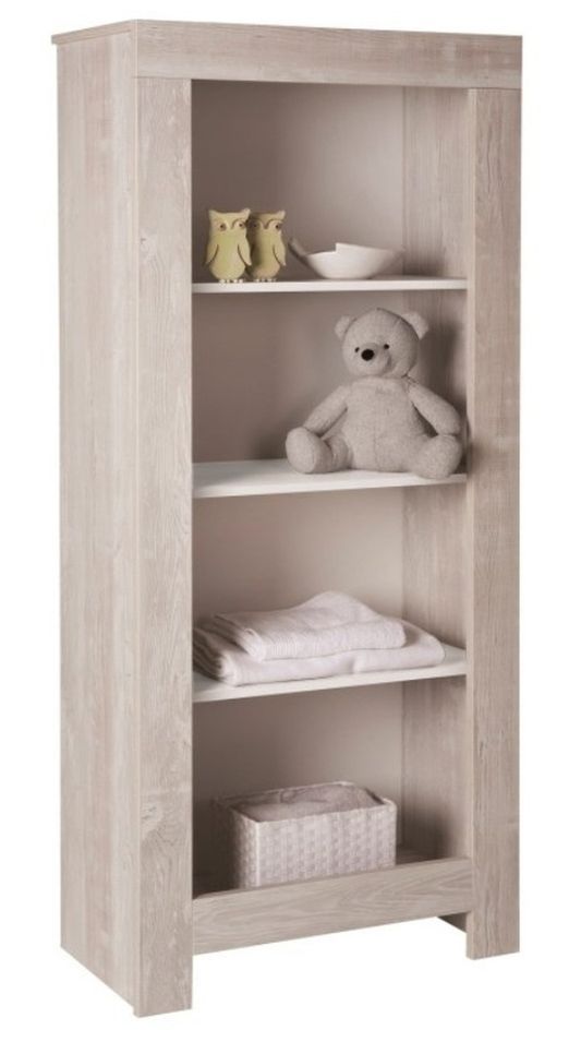 Bibliothèque bébé bois blanc et chêne gris Nordic Halifax - Photo n°1