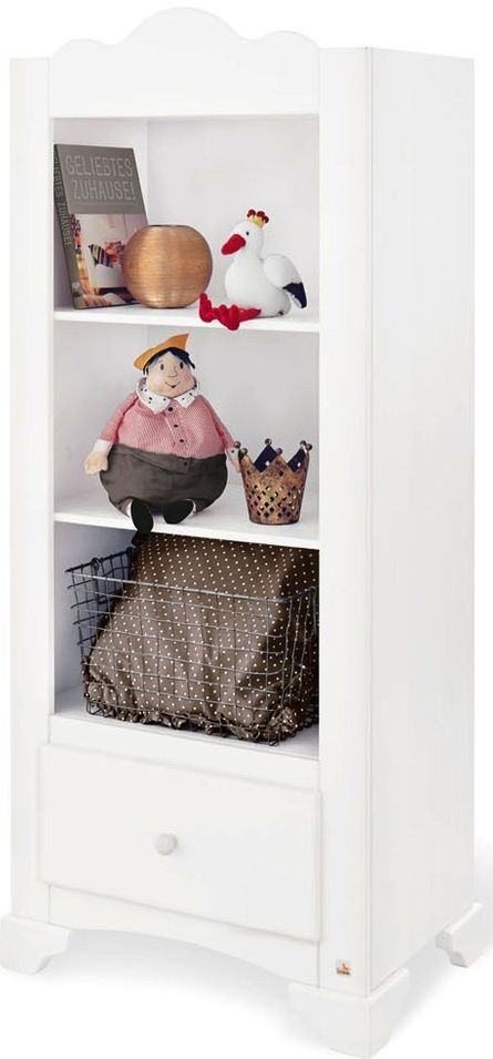 Bibliothèque bébé pin massif blanc Pino - Photo n°1