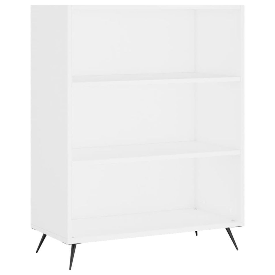 Bibliothèque blanc 69,5x32,5x90 cm bois d'ingénierie - Photo n°1