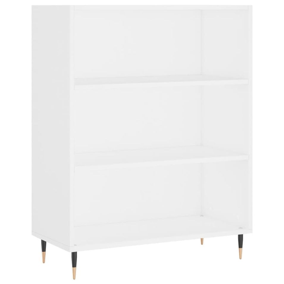 Bibliothèque blanc 69,5x32,5x90 cm bois d'ingénierie - Photo n°1