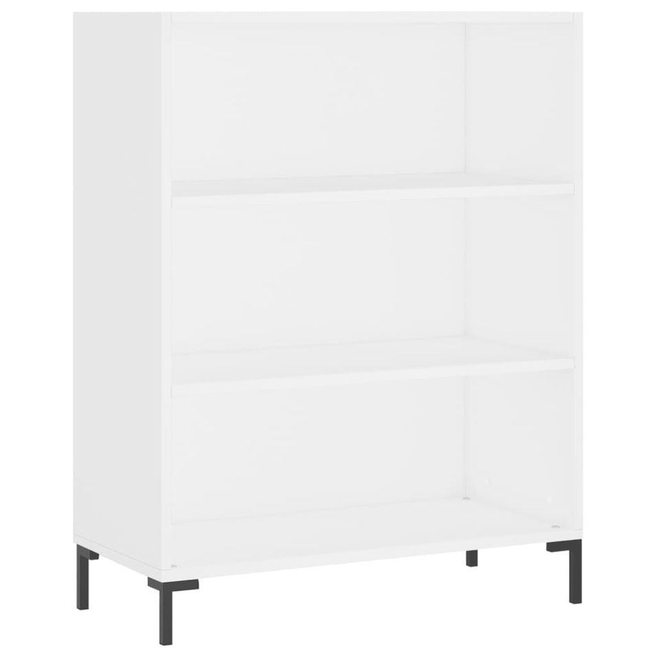 Bibliothèque blanc 69,5x32,5x90 cm bois d'ingénierie - Photo n°1