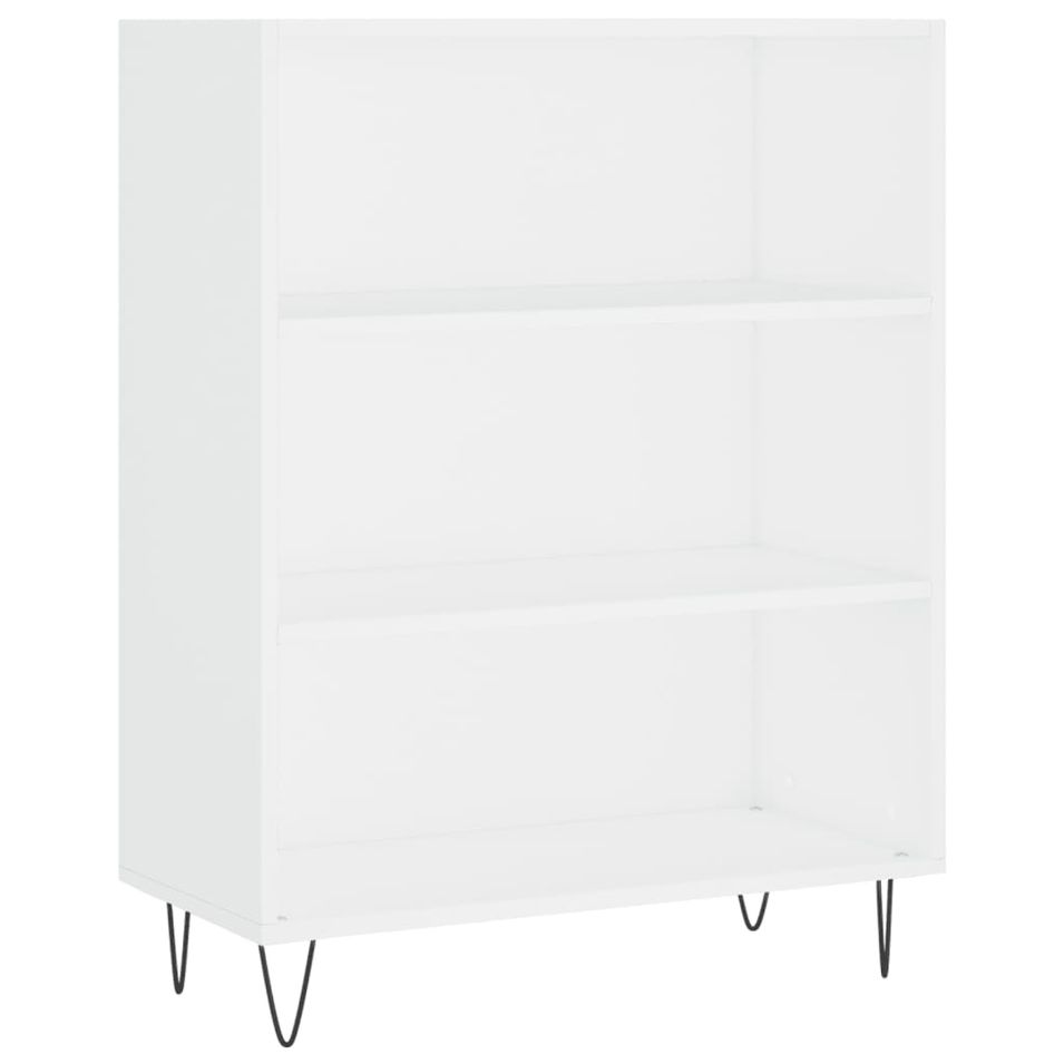 Bibliothèque blanc 69,5x32,5x90 cm bois d'ingénierie - Photo n°1