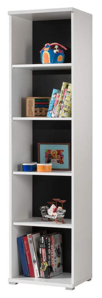 Bibliothèque bois blanc et gris Kuzo - Photo n°1