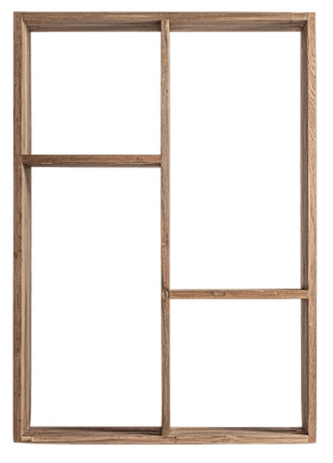 Bibliothèque bois massif naturel vieilli style colonial Rubha 100 cm - Photo n°1