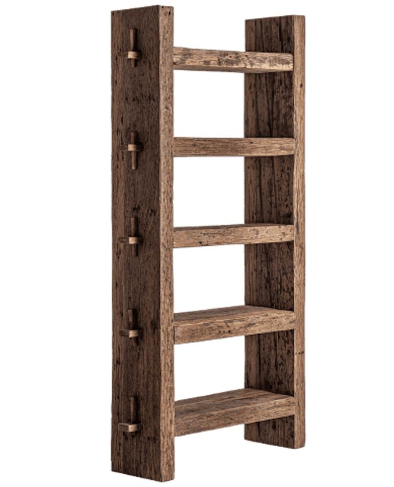 Bibliothèque bois massif recyclé Wader 116 cm - Photo n°1