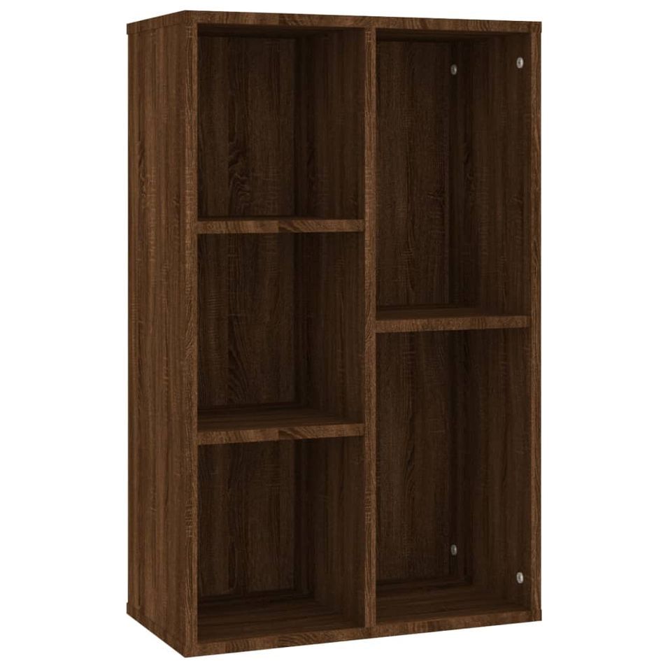 Bibliothèque/Buffet chêne marron 50x25x80 cm bois d'ingénierie - Photo n°1