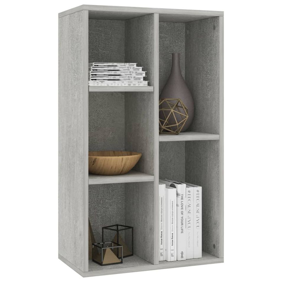 Bibliothèque/Buffet Gris béton 45 x 25 x 80 cm - Photo n°1