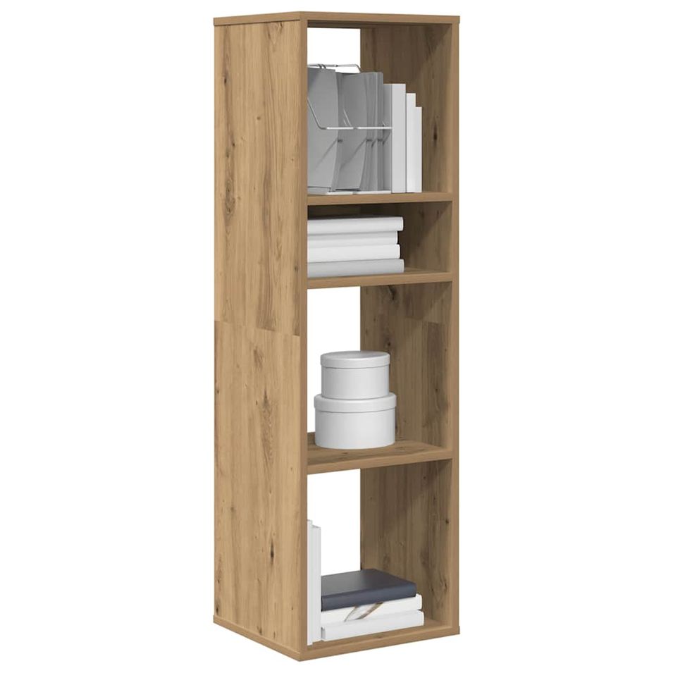 Bibliothèque chêne artisanal 34x31x112 cm bois d'ingénierie - Photo n°1