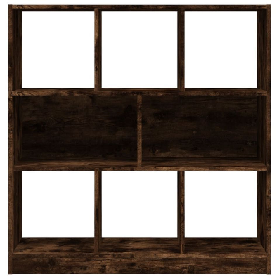 Bibliothèque Chêne fumé 97,5x29,5x100 cm Bois d'ingénierie - Photo n°1