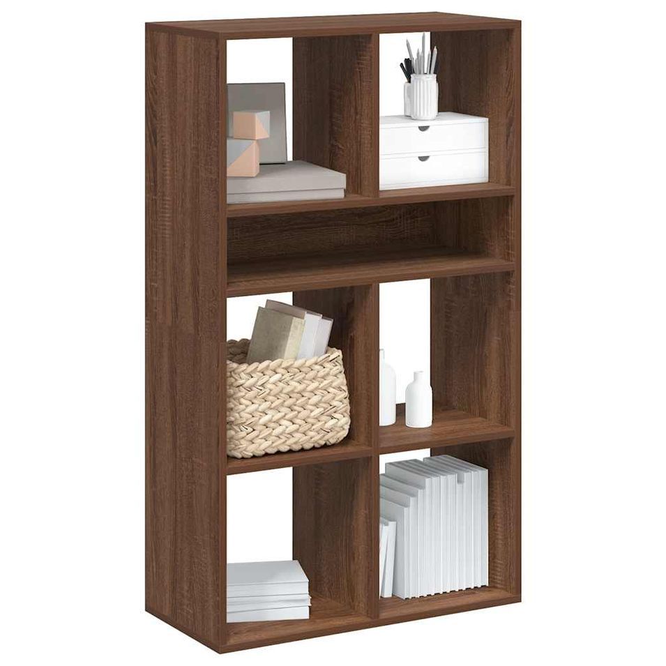 Bibliothèque chêne marron 66x31x112 cm bois d'ingénierie - Photo n°1