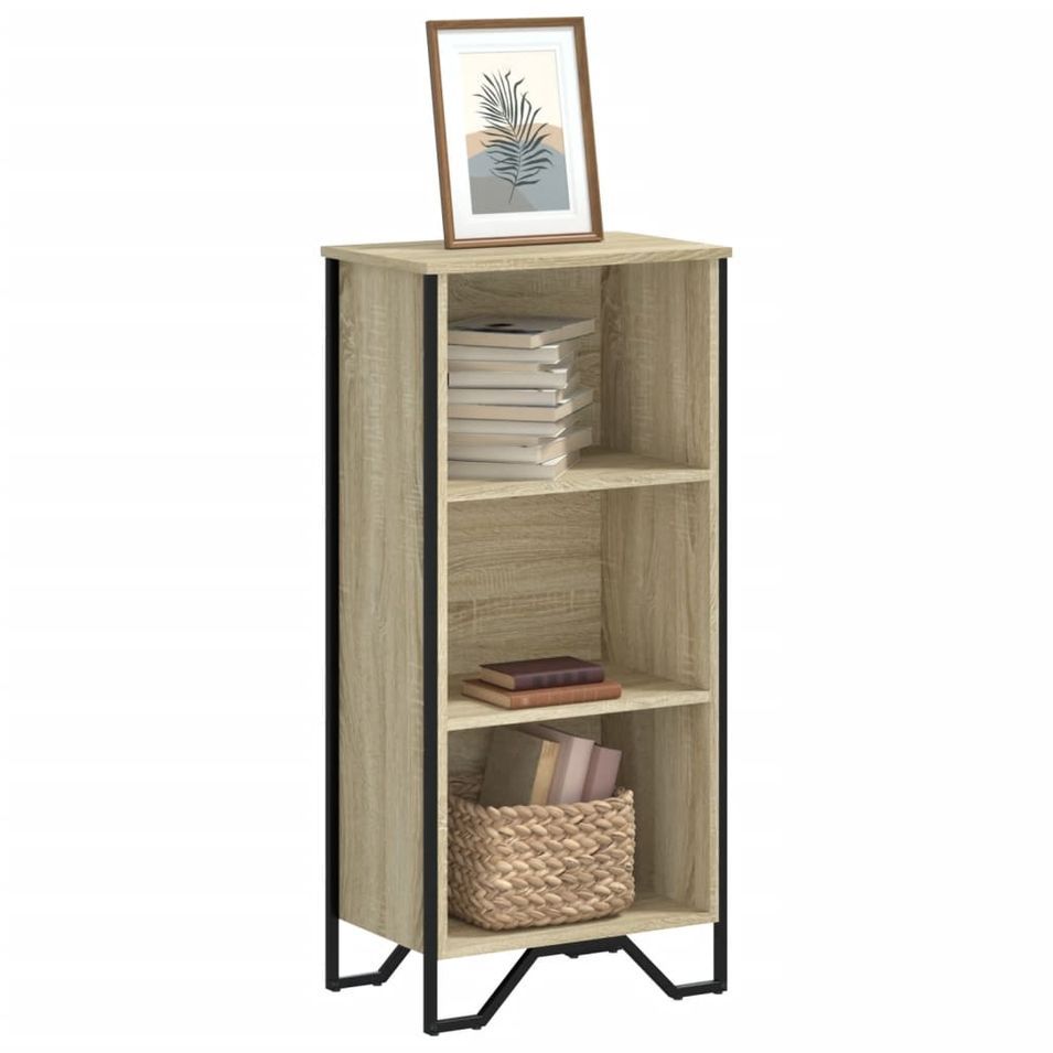 Bibliothèque chêne sonoma 50x31x106 cm bois d'ingénierie - Photo n°1