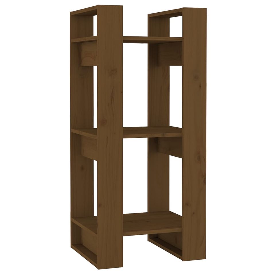 Bibliothèque/Cloison Marron miel 41x35x91 cm Bois massif - Photo n°1