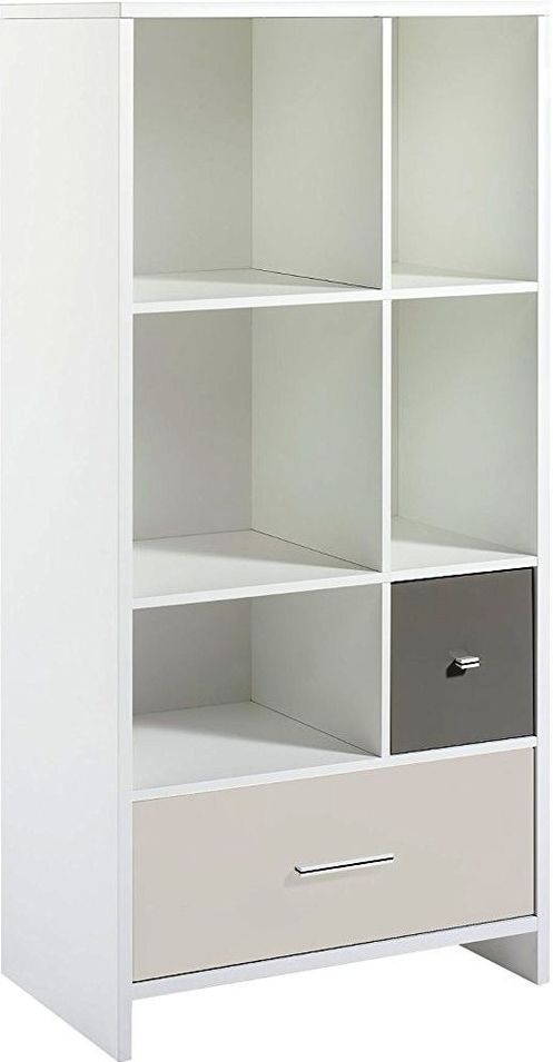 Bibliothèque enfant bois blanc et beige Candy - Photo n°1