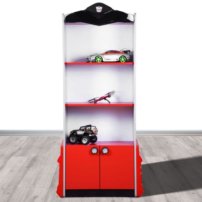 Bibliothèque enfant rouge Pilote de course - Photo n°1